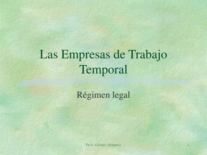 las empresas de trabajo temporal