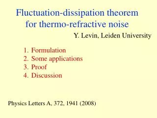 Fluctuation-dissipation theorem for thermo-refractive noise