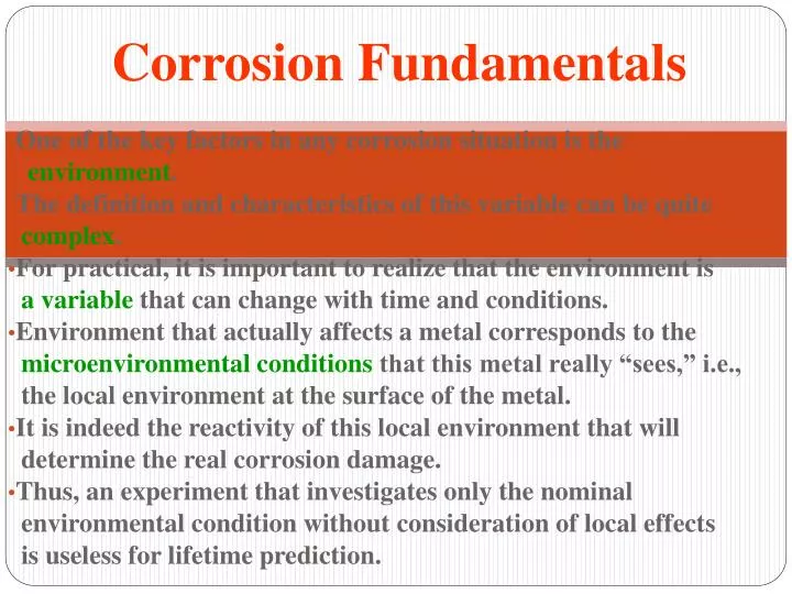 corrosion fundamentals