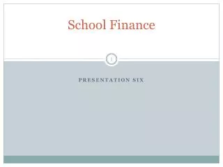 School Finance