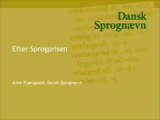 efter sprogprisen