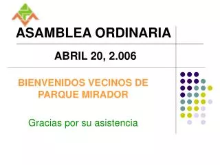 asamblea ordinaria