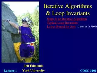 Iterative Algorithms &amp; Loop Invariants