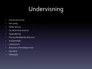 undervisning