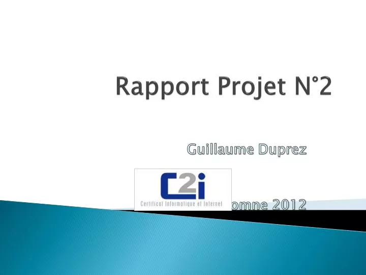 rapport projet n 2