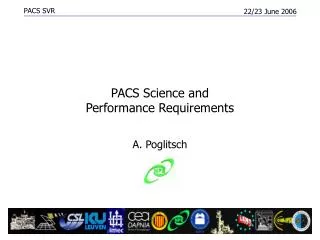 PACS Science and Performance Requirements