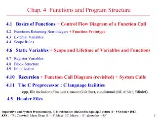Chap. 4 Functions and Program Structure