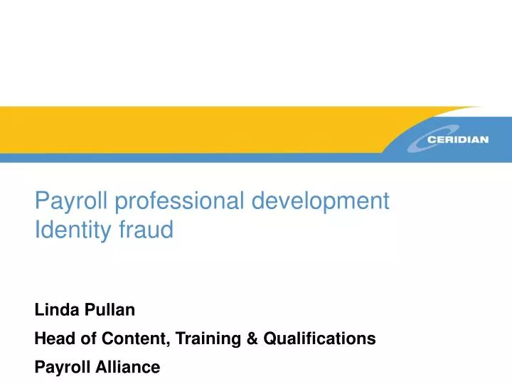 payroll professional development identity fraud