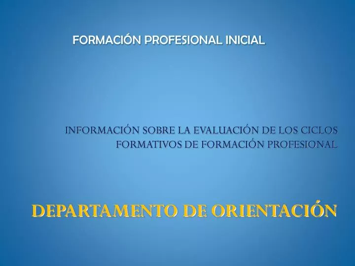 formaci n profesional inicial