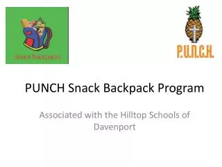 PUNCH Snack Backpack Program