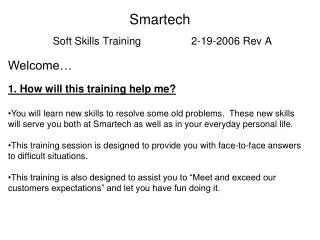 Smartech Soft Skills Training 2-19-2006 Rev A