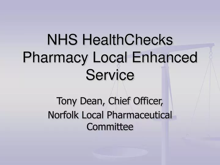 nhs healthchecks pharmacy local enhanced service