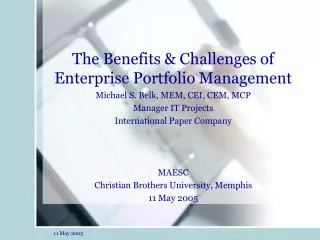 The Benefits &amp; Challenges of Enterprise Portfolio Management