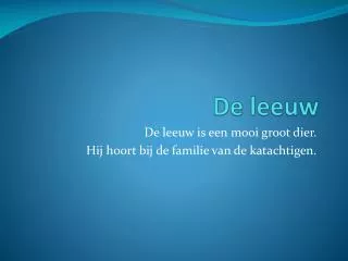 de leeuw