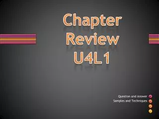 Chapter Review U4L1