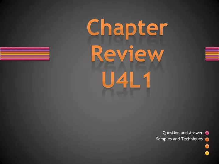 chapter review u4l1