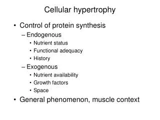 Cellular hypertrophy