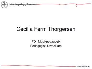 cecilia ferm thorgersen