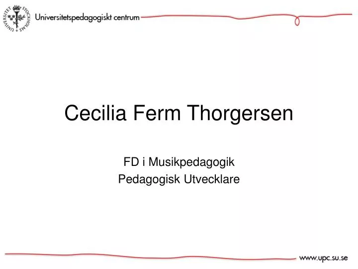 cecilia ferm thorgersen