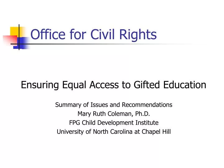 office for civil rights