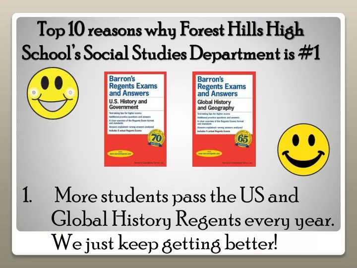 top 10 reasons why forest hills high school s social studies department is 1