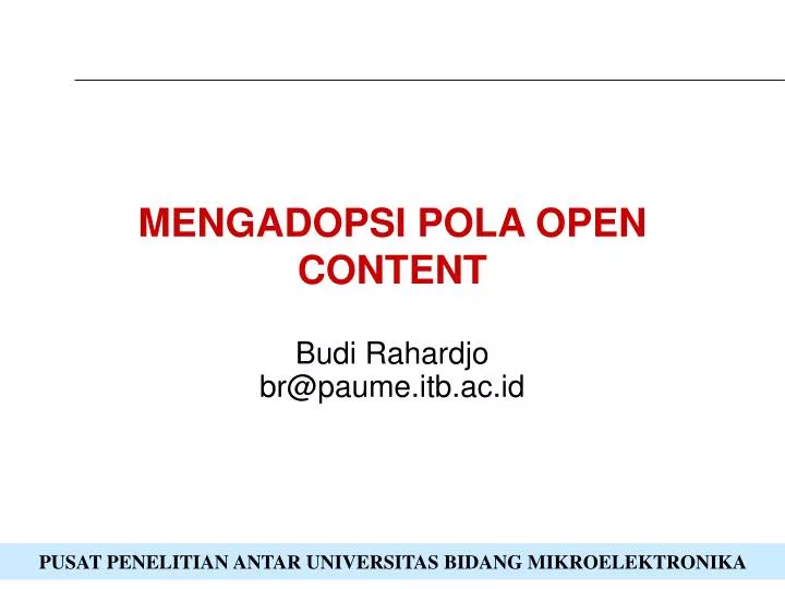 mengadopsi pola open content