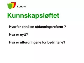 kunnskapsl ftet