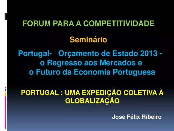 forum para a competitividade