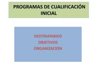 programas de cualificaci n inicial
