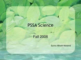 PSSA Science