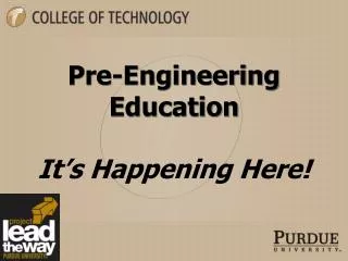 Pre-Engineering Education