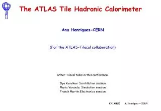 The ATLAS Tile Hadronic Calorimeter