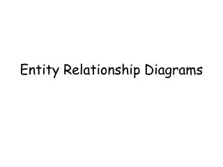 Entity Relationship Diagrams