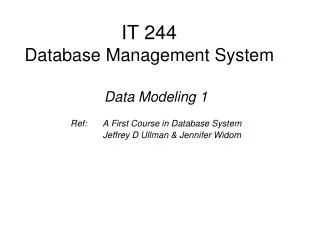 IT 244 Database Management System