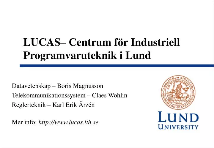 lucas centrum f r industriell programvaruteknik i lund