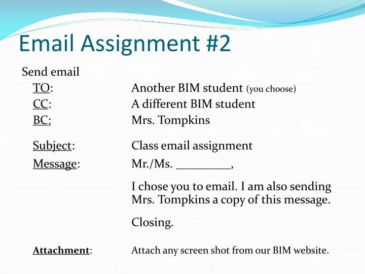 email assignment 2