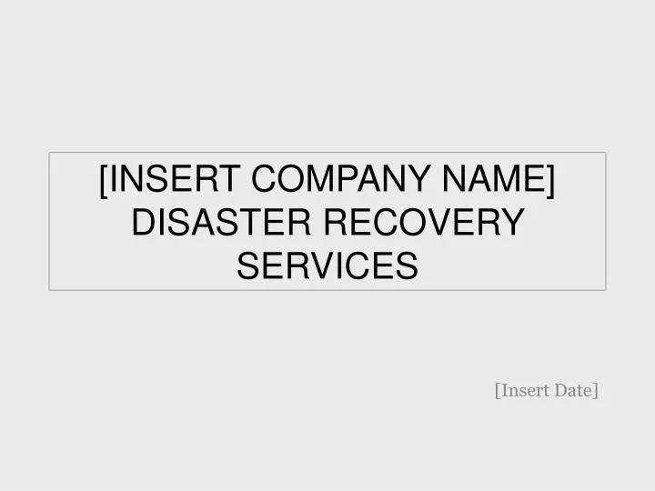 insert company name disaster recovery services