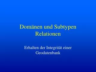 dom nen und subtypen relationen