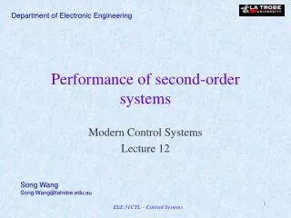 Performance of second-order systems