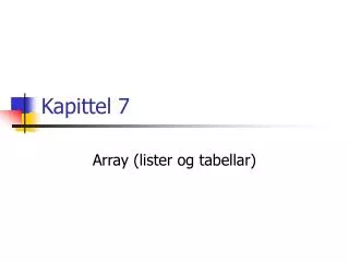 kapittel 7