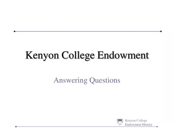 kenyon college endowment