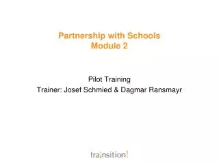 Partnership with Schools Module 2