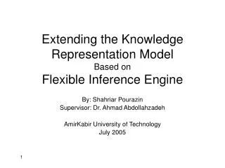 Extending the Knowledge Representation Model Based on Flexible Inference Engine