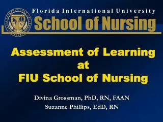 Assessment of Learning at FIU School of Nursing