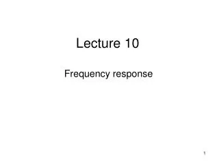 Lecture 10