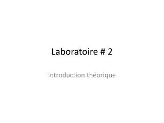 laboratoire 2
