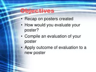 objectives