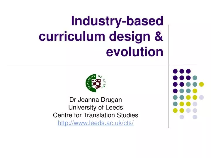 industry based curriculum design evolution
