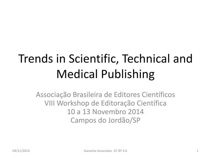 trends in scientific technical and medical publishing