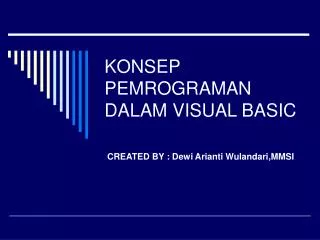 konsep pemrograman dalam visual basic